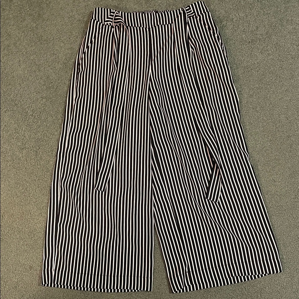 Maison Jules Striped Wide-Leg Trousers